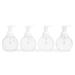 MHO Containers | Clear Foaming Soap Dispenser with White Pump Locking Mechanism BPA/Paraben Free PET Plastic 250mL/8.5fl oz - Set of 4