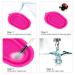 Buy Makeup Brush Cleaner Soft Foldable Mat - Effective Cleaning for Home & Travel (Rose Red) | Fast International Shipping - Buy Online on GoSupps.com