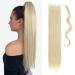 Tess Ponytail Extension Blond 66 cm bleaching blonde (#613c) smooth braid extension ponytail hair part 100g long hair extension braid 66 cm glatt blonde (#613c)