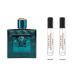 EQUIVALENCE Eros for Men Eau de Toilette Edition Travel Size - Long Lasting Fragrance Spray Aquatic Scent Designed to Embody Masculine 100% Original (Pack 2 bottles 10 ml) Large bottle NOT INCLUDED