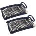 Vintage Hair Comb for Wavy Hair Stretchy Hair Comb Tool Retro Clincher Comb Banana Hair Clips for Women (Navy Blue) - Buy Online on GoSupps.com