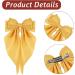 4 Pieces Silky Satin Hair Bows Ribbon Hair Barrettes Clip Big Bow Hair Clips for Women Girls French Barrette Long Tail Hair Accessories Purple Blue Pink Yellow Purple + Blue + Pink + Yellow - Buy Online on GoSupps.com
