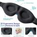 Smart A1 Sleep Mask for Men & Women - 3D Contoured Black Eye Mask for Full Light Blocking Comfortable Night Blindfold - Buy Online on GoSupps.com