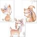artpin Set of 3 Pictures for Children's Room Decorative Girl DIN A4 Poster Baby Forest animals P34