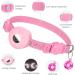 Shop Reflective Airtag Cat Collar - Pink with Holder Bell & Safety Buckle for Kittens & Puppies - Buy Online on GoSupps.com