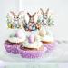 Cupcakes Rabbit Toppers Wafer Rice Paper Cake Toppers Easter Bunny Cupcake Toppers Cake Insert Bunny Decoration Happy Easter Bunnies Dessert Toppers Decoration - Buy Online on GoSupps.com