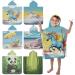 Personalized Aiorber Hooded Towel for Kids | Microfiber Bathing Poncho | 60x60cm Baby Towel for Boys & Girls | Beautiful Patterns - Buy Online on GoSupps.com