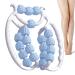 Rad fascia muscle roll adjustable leg massage with 15 rolls and 360 degrees rotation non -slip muscle relaxation tensioner and calf roller for leg neck hand arm indoor sport yoga bodybuilding equipment 20 rounds blue