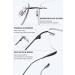 Shop Lanomi Fashion Rectangular Progressive Multifocal Reading Glasses - Men's & Women's Borderless Metal Blue Light Filter - Stylish Reading Aid - Buy Online on GoSupps.com