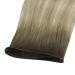 Youngsee Genius Weft Real Hair Extensions - 40cm Dark Brown to Light Brown Ombre - Balayage Hair Tresses for a Natural Look - 25g #4/7/80 - Buy Online on GoSupps.com