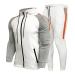 Hanxiulin men's training suits long jogging suit men polyester suit sweatshirt jogging pants with hooded jogger pants sweatshirt sport suit