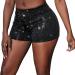 High Waisted Sequin Shorts for Women - Glitter Rave Booty Metallic Shorts - Casual Halloween Party Pants - Black (Small) - Buy Online on GoSupps.com