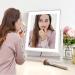 Acoolda Hollywood Lighted Makeup Mirror 12 with 3 Color Modes, 10X Magnification, 360 Rotation - White - Buy Online on GoSupps.com