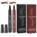 2 PCS Eyebrow Pencil Eyebrow Pen Long Lasting Waterproof Eyebrow Pencil Microblading Eyebrow Pen Eye Brow Pencils for Women Natural Looking Black & Reddish-brown 2 count (Pack of 1) 02 Black & Reddish-brown