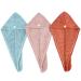 HOPESHINE Hair Towel Twist Ladies Soft Shower Towels for Hair Turban Wrap Dry Cap Great Gift for Women 3 Pack Multicolored