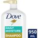 Dove Daily Moisture Shampoo hydrates and nourishes dry hair for up to 5x smoother hair 950 ml 950 ml (Pack of 1) Daily Moisture - Buy Online on GoSupps.com