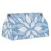 Tissue Box Cover Tissue Box Holder Overlapping White Petals Print Tissue Holder Travel Tissue Packs Facial Paper Holder Decorative Holder