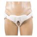 OTC Medical Hernia Belt for Single or Double Hernia Non Abrasive Truss for Inguinal or Scrotal Hernia Support White Medium