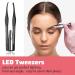 LED Lighted Tweezers Set for Precision Hair Removal - Stainless Steel, 2 Pieces (Black/Red) - Buy Online on GoSupps.com