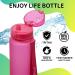 32 oz Hot Pink Motivational Water Bottle with Strap and Fruit Infuser - Time Marker and Dishwasher Safe - Buy Online on GoSupps.com