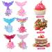 FAVOMOTO 24 Pcs Cake Decoration Girl Birthday Party Supplies Shell Cupcake Toppers Toothpick Mermaid Cake Ocean Decor Mermaid Cupcake Toppers for Girls Sea Decor Cloth Happy Birthday Flash - Buy Online on GoSupps.com