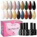 NICOLE DIARY Gel Nail Polish - 18 Colors Gel Polish with Glossy Top Coat and Base Coat Set, 2022 Summer Series