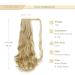 Buy Gairyan 60cm Ponytail Extension - Curly & Long Synthetic Hair Braid in Bleaching Blonde & Sandyblond for Women - Buy Online on GoSupps.com