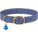 Murom Adjustable Soft Genuine Leather Cat Collar - Smoky Blue - Buy Online on GoSupps.com