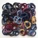 RN BEAUTY 100 PCS Cotton Hair Ties - High Elastic Seamless Hair Bands with Pattern Texture - 10 Mixed Colors Traceless Ponytail Holder - 2 inch Diameter - No Damage Hair Rings for Women - Buy Online on GoSupps.com