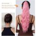 Ponytail Extension Heat Resistant Ponytail Long Wavy Pink Claw Ponytail Extension Synthetic Colorful Hairpiece Soft Fake Hair Piece for Daily Party Ponytail Hair Extension(HMW1001-1) - Buy Online on GoSupps.com