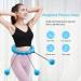 Adjustable Weighted Hula Fit Hoop for Adults - 24 Detachable Knots - Abdominal Fitness - Non-Falling Design - Auto-Spinning Ball - Blue - Buy Online on GoSupps.com