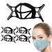 Upgraded 3D Silicone Face Mask Bracket with Earloops,Breathe Cup Turtle Shape,Cool Insert for More Breathing Room,Inner Support Frame,Breathable Spacer Keep Fabric Off,Lipstick Protector(Black,5PCS) 5PCS Black