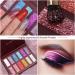 LUXAZA Holographic Glitter Eyeshadow Palette - Metallic Festival Style | Ultra Pigmented Shimmer | Waterproof & Long Lasting Eye Shadows - Colorful Glitter Makeup Kit - Buy Online on GoSupps.com