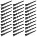 Limko 30 Packs Hair Clips Duck Bill Clips Rustproof Metal Curl Clips with Holes for Hair Styling (Black (30 Pack))