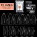 Vixi 600 Medium Coffin/Ballerina Nail Set | 12 Sizes Clear False Nail Extensions with Prep File | Salon-Quality Full Cover Fingernails for Home and Professional Use - Buy Online on GoSupps.com