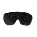 Handmade Opulence Yoga Eye Mask Pillow - Weighted Flaxseed Fill Unscented Satin & Velvet Adjustable Strap - Ideal for Meditation & Restful Sleep -Black - TEMF-BK