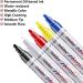 5 Color Permanent Oil Paint Marker Pens - Medium Tip, Waterproof for Metal, Wood, Fabric, Plastic, Rock, Stone, Mugs, Canvas, Glass - Buy Online on GoSupps.com