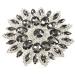 Crystal Glass Rhinestones Decoration Crystal Rhinestones Chain Crystal Flower Buttons Brooches for Clothes Shoe Bag(Gray Silver Base) - Buy Online on GoSupps.com