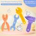 Maiqufa BPA-Free Silicone Teething Toys for Babies 0-6 Months & 6-12 Months - 4 Pack, Tool-Shaped Soothing Teethers for Sore Gums, Prevent Finger Chewing, Baby Boy Toys - Buy Online on GoSupps.com