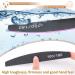 Professional 100/180 Grit Double-Sided Emery Board Nail Files Set - 12PC Washable Tools for Manicure in Black - Buy Online on GoSupps.com