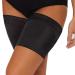 Black Pair Anti Chafing Thigh Bands Elastic Non Slip Leg Comfort Running Sports (Size E - (62CM - 70CM))