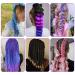 Aomig Braids Extensions - 2PC Colorful Art Hair for Box Braids | 24 Strands in Purple Pink Green & Blue - Buy Online on GoSupps.com