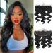 13x4 HD Lace Frontal Closure 12 inch Body Wave Frontal Human Hair 10A Grade Ear to Ear HD Frontal with Baby Hair 130% Density Brazilian Virgin Transparent Lace Frontal Human Hair