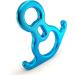 EMMRAGNO 50KN Rescue Figure 8 Descender - Large Bent-Ear Belaying Device | Aluminium Alloy Rappelling Device in Blue - Buy Online on GoSupps.com