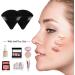 2Pcs Black Molain Triangle Makeup Puff Set - Soft Reusable Cosmetic Sponges for Loose Powder Foundation - Ideal for Eyes, Corners, Wet & Dry Makeup - Buy Online on GoSupps.com