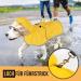 Buy Eyin Waterproof Dog Rain Coat for Large Dogs - Adjustable Reflective Windproof XL Jacket with Hood - Buy Online on GoSupps.com
