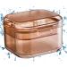 Prosthesis Cleaning Case | Container for False Teeth with Drainage - Ideal for Dentures Bridges & Braces - Apricot - Buy Online on GoSupps.com
