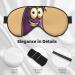 Cartoon Eggplant Soft Sleeping Mask Women Breathable Eye Band Perfect for Travel and Relaxation - Buy Online on GoSupps.com