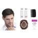 JASON Lace Front Toupee by Ellen Wille 5pc Bundle: Toupee 4oz Mara Ray Luxury Shampoo and Conditioner Wide Tooth Comb and 19 page Belle Of Hope Q and A Booklet (M56S)