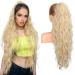 Brikabia blonde ponytail extension 26 "braid extension horseplay beach shaft cord strain hair extension synthetic ponytail clip in hair part for women cool blonde